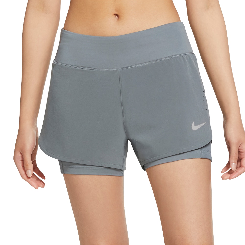 Nike Eclipse 2in1 Treningsshorts Dame Grå