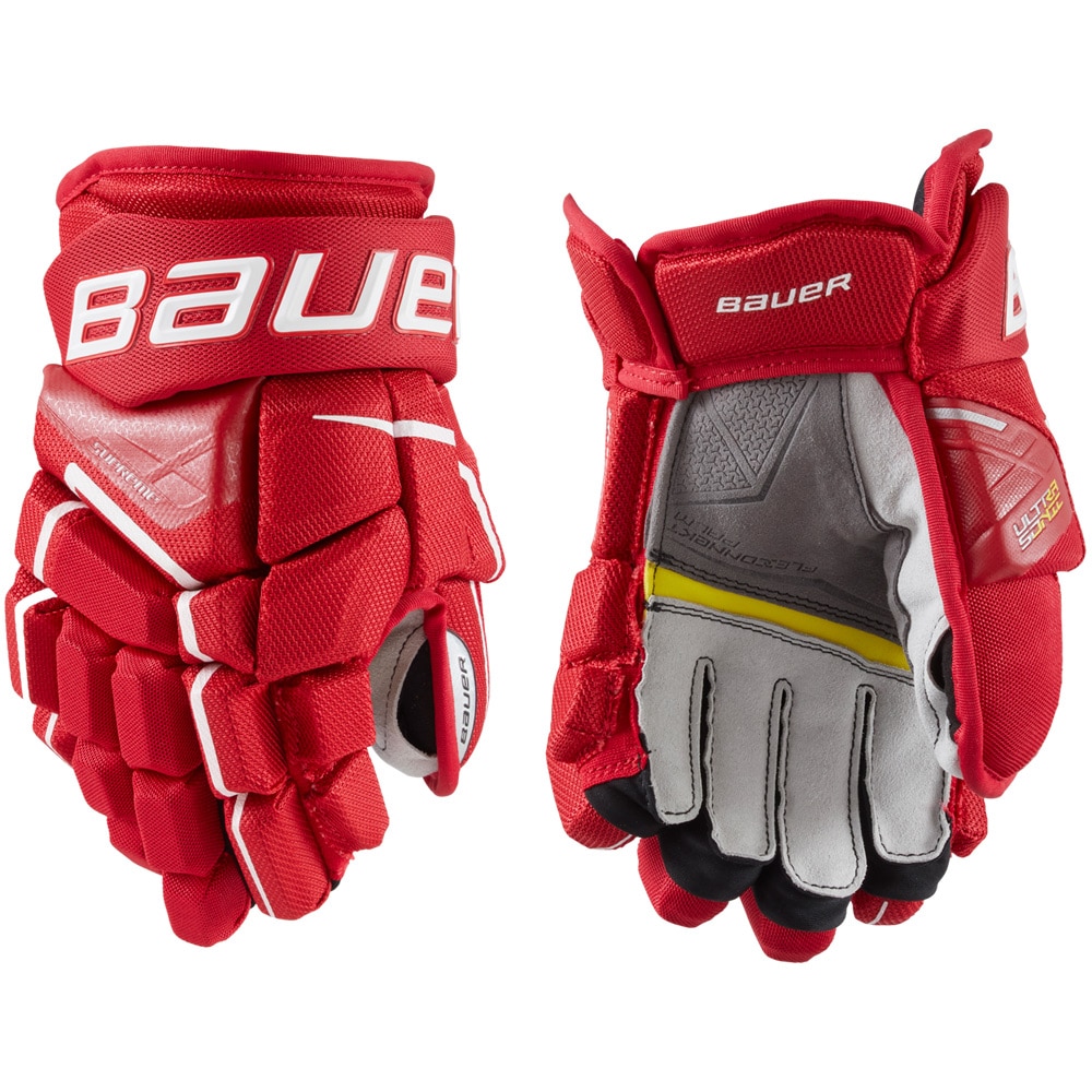 Bauer Supreme Ultrasonic Junior Hockeyhanske Rød