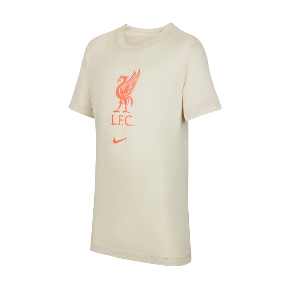 Nike Liverpool FC Evergreen Crest T-Skjorte 21/22 Barn Kremhvit