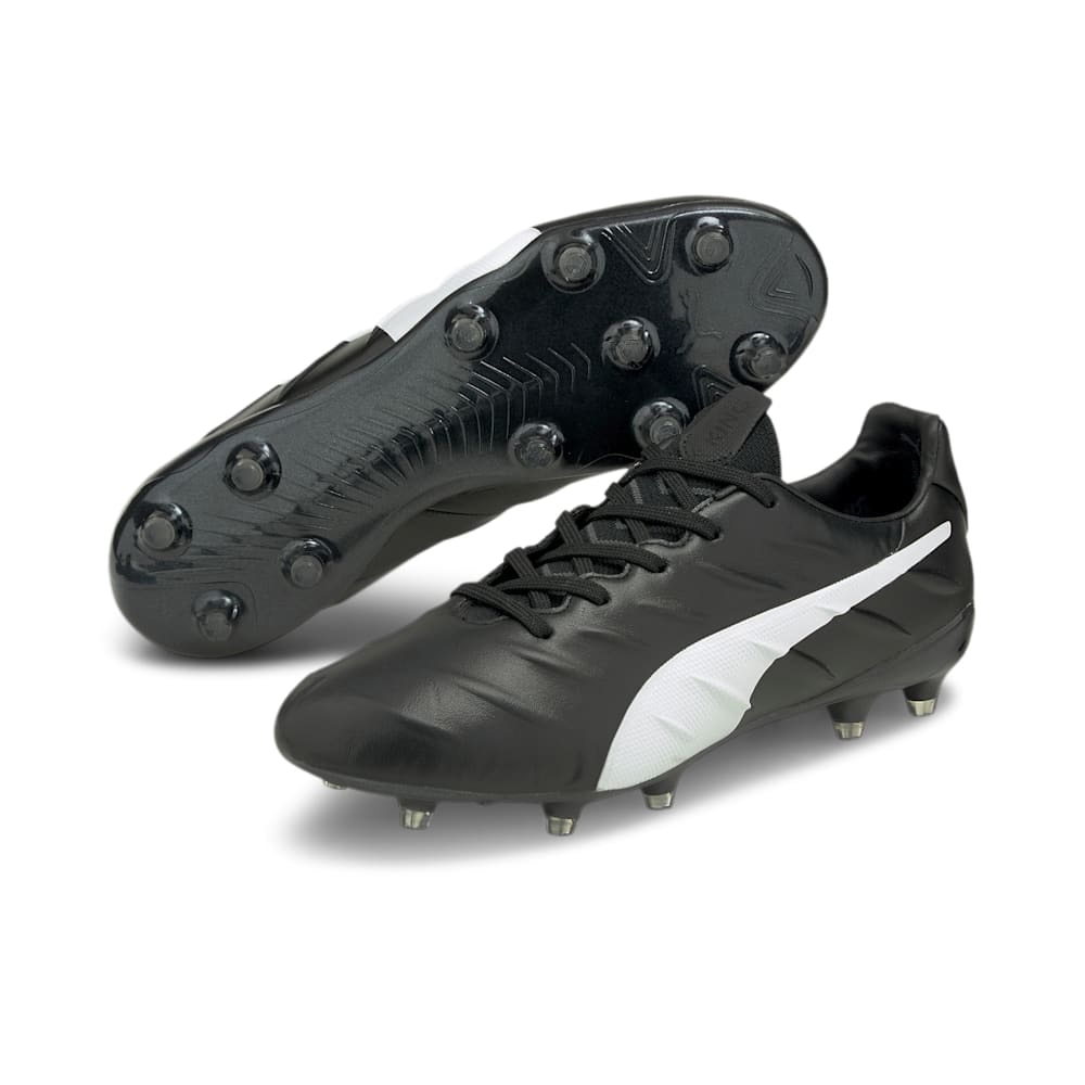 Puma King Platinum 21 FG/AG Fotballsko Sort/Hvit