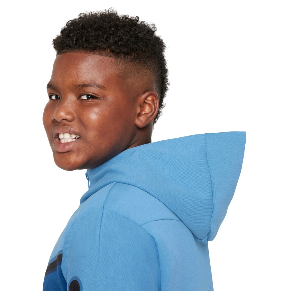 Nike Tech Fleece Hettegenser Barn Blå