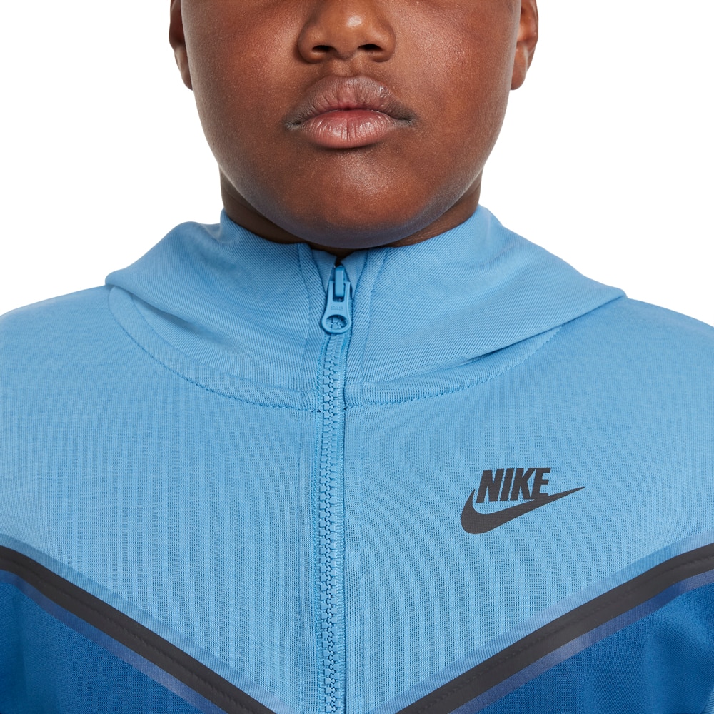 Nike Tech Fleece Hettegenser Barn Blå