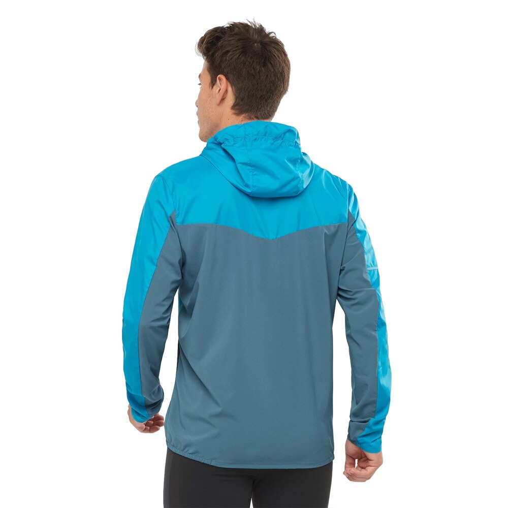 Salomon Agile Hoodie Hettegenser Herre Blå