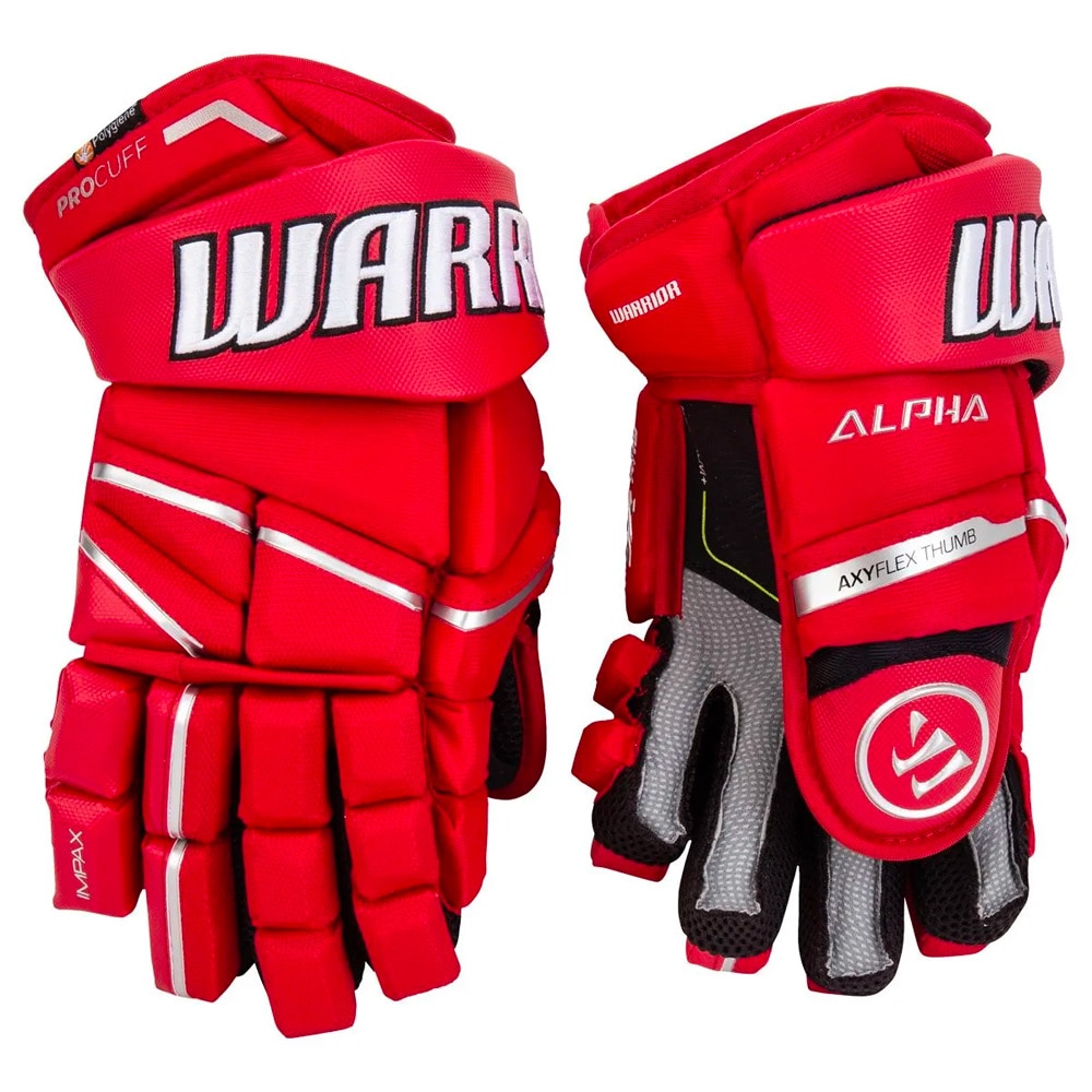 Warrior Alpha LX PRO Junior Hockeyhanske Rød