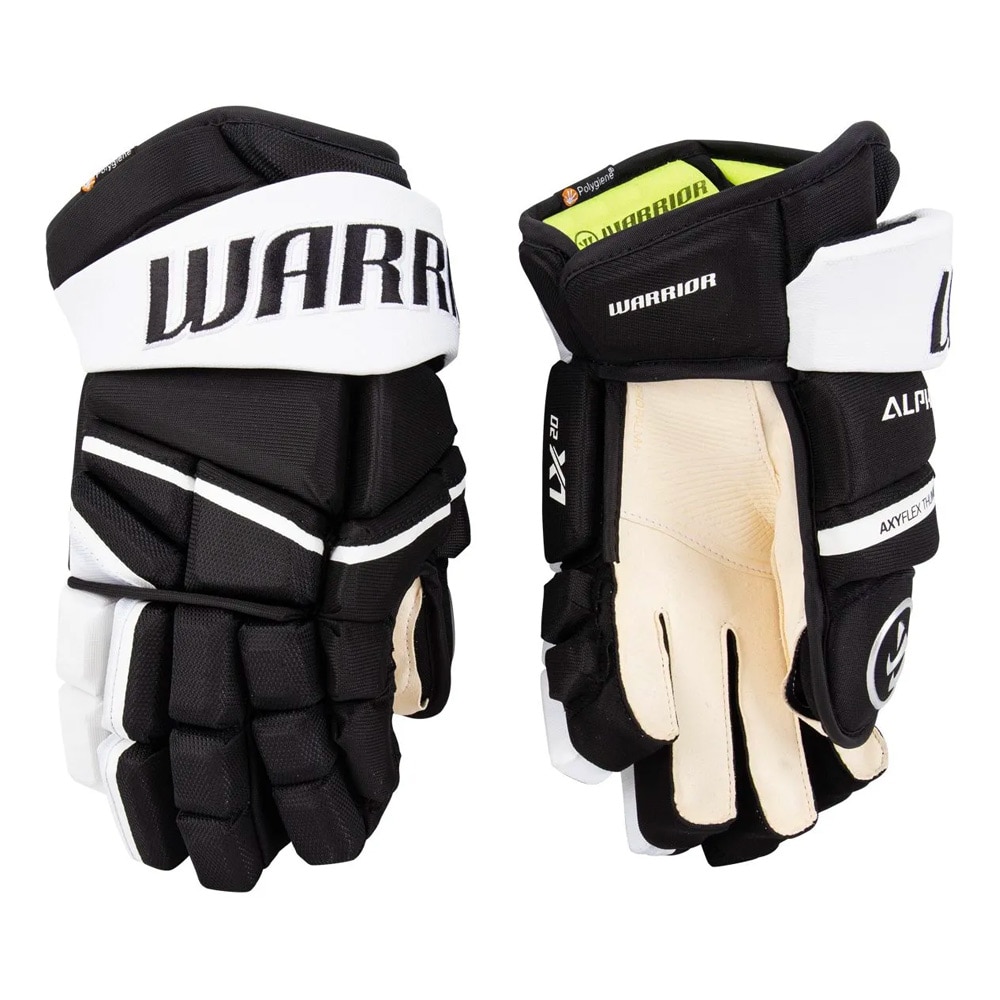 Warrior Alpha LX 20 Junior Hockeyhanske Svart/Hvit