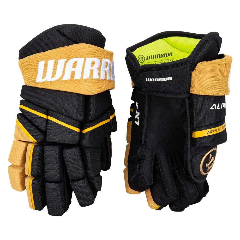 Warrior Alpha LX 30 Junior Hockeyhanske Svart/Gull