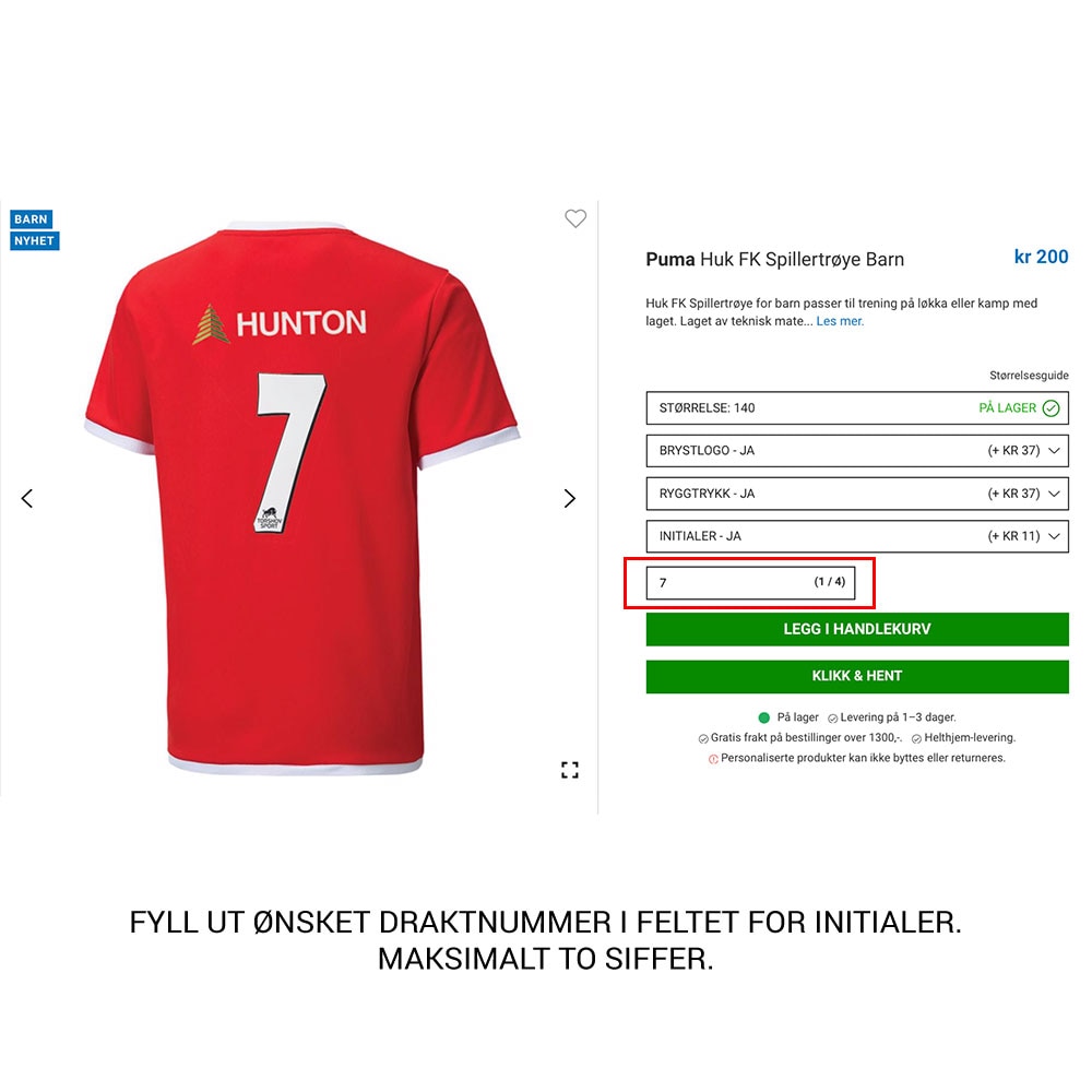 Puma Huk FK Spillertrøye