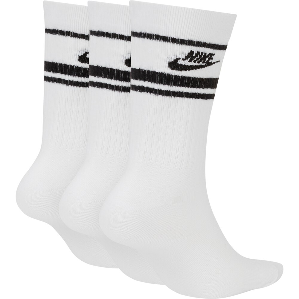 Nike Crew Essential Stripe Sokker 3Pack Hvit