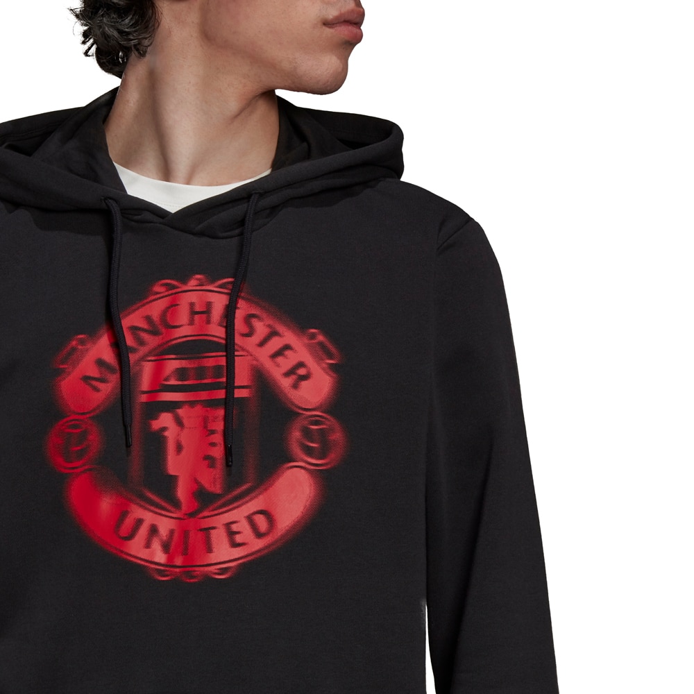 Adidas Manchester United Hoodie Hettegenser Sort/Rød