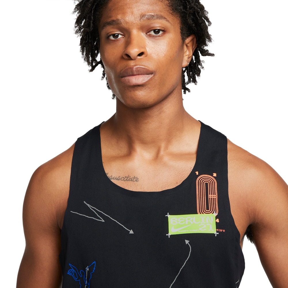 Nike ADV Aeroswift Singlet Berlin Herre Sort