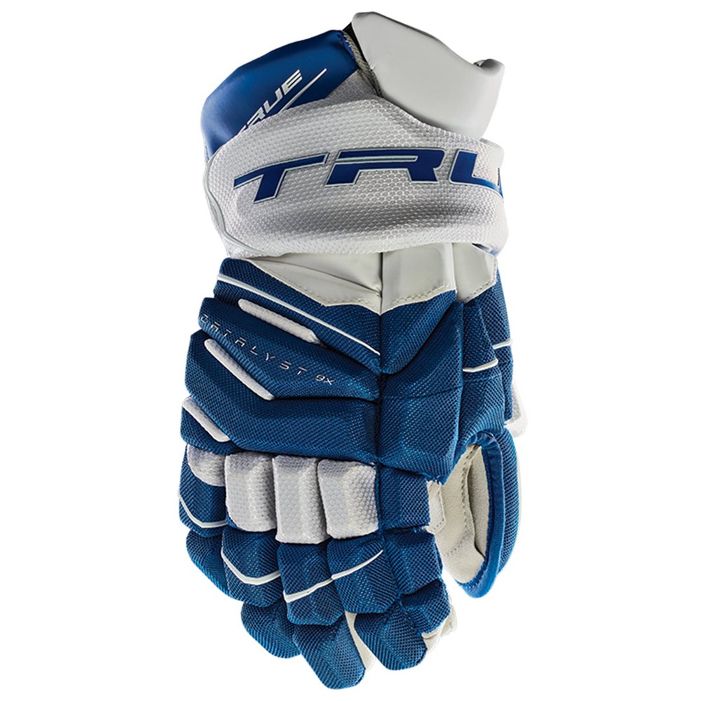 True Catalyst 9X Junior Hockeyhanske Blå/Hvit
