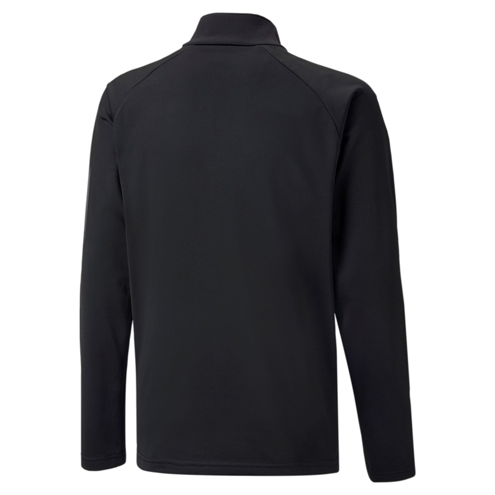 Puma teamLIGA 1/4 Zip Fotballgenser Barn Sort