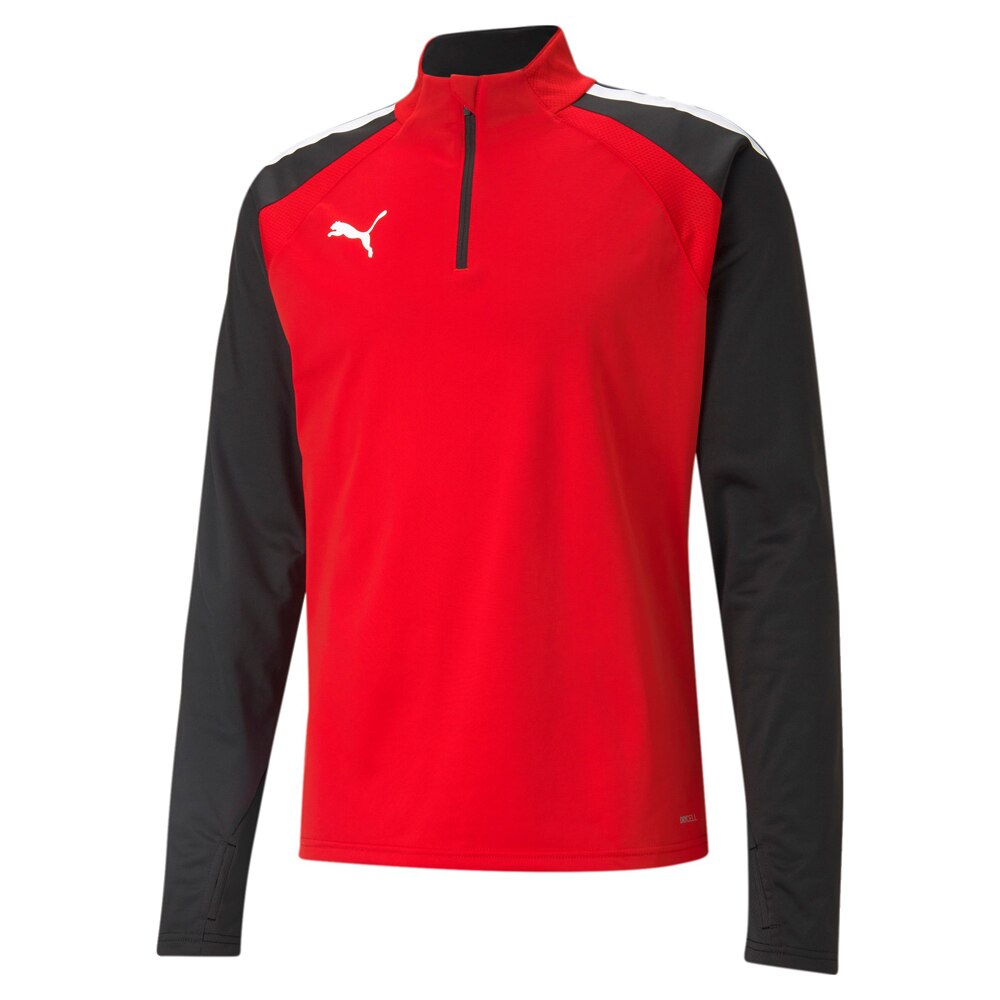 Puma teamLIGA 1/4 Zip Fotballgenser Rød