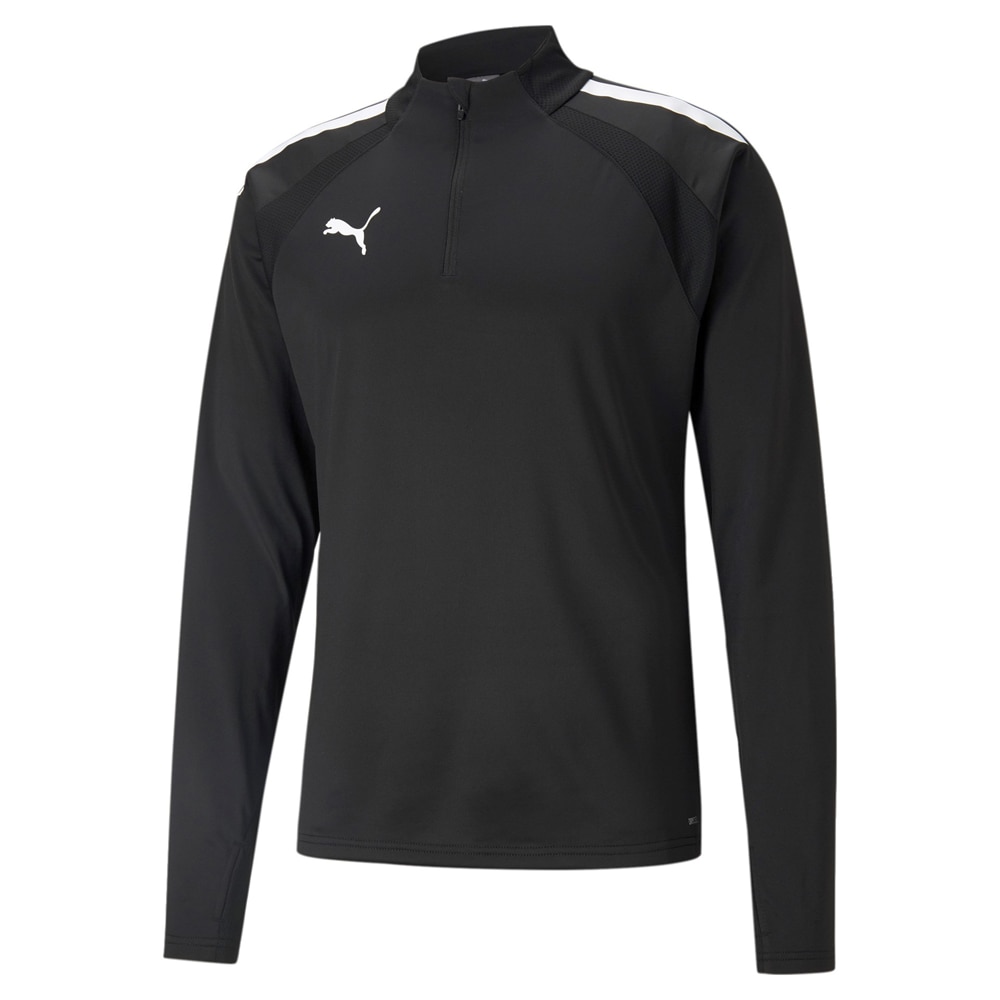 Puma teamLIGA 1/4 Zip Fotballgenser Sort