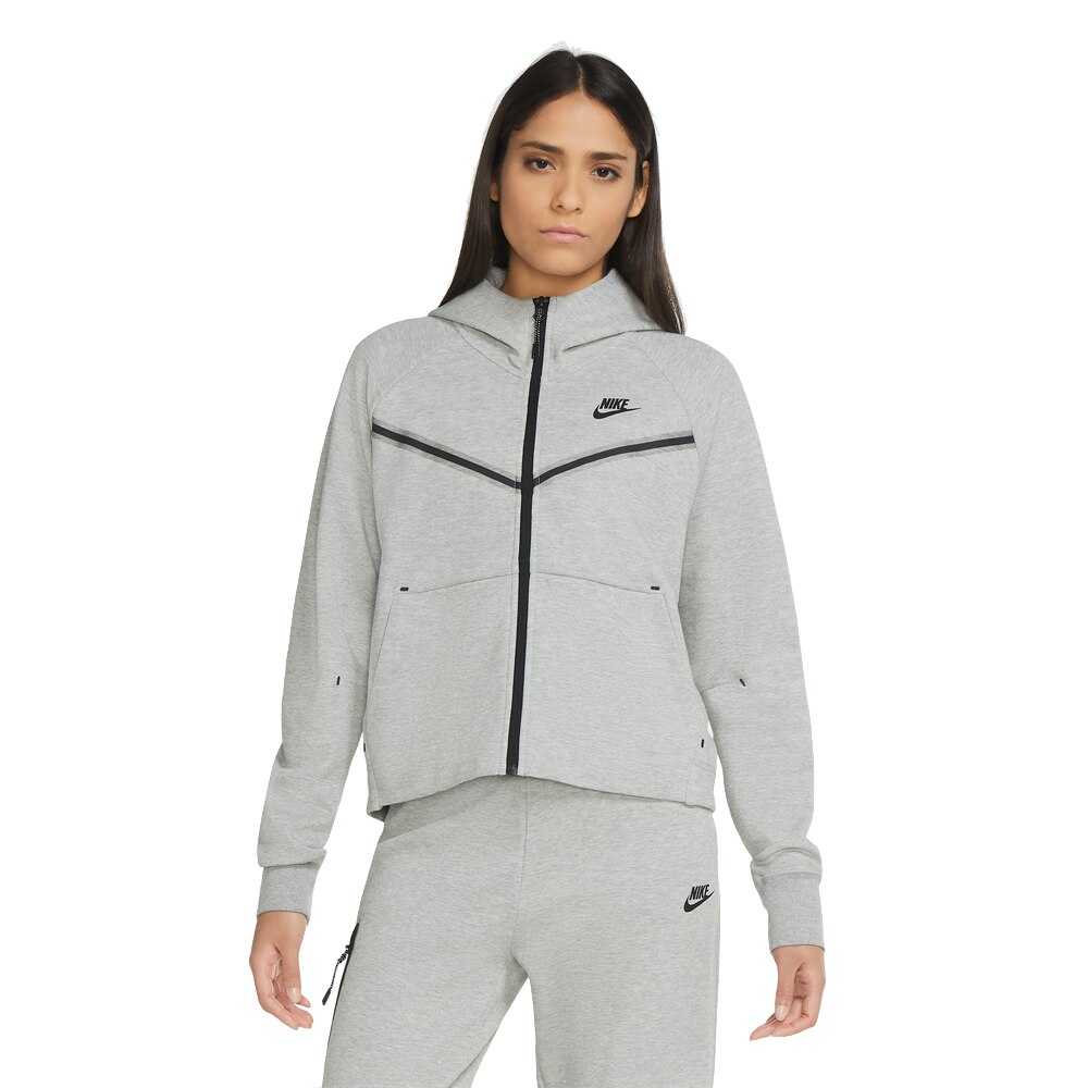 Nike Tech Fleece FullZip Hettegenser Dame Grå