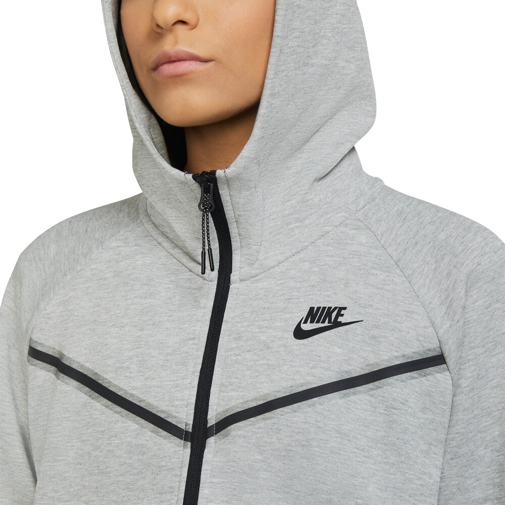 Nike Tech Fleece FullZip Hettegenser Dame Grå