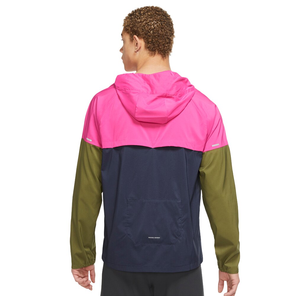 Nike Repel UV Windrunner Treningsjakke Herre Marine/Rosa/Grønn