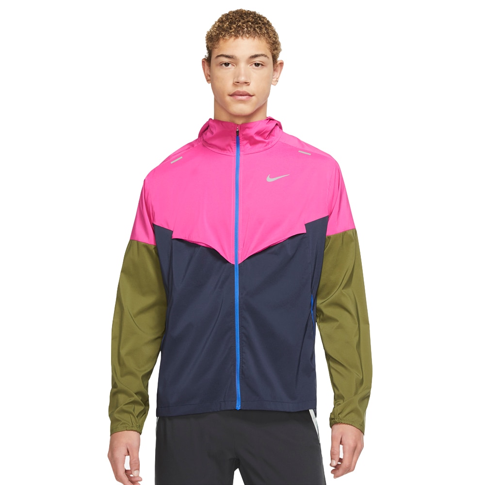 Nike Repel UV Windrunner Treningsjakke Herre Marine/Rosa/Grønn