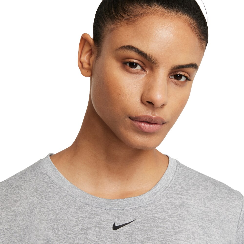 Nike One Dri-Fit Kortermet Trøye Dame Grå