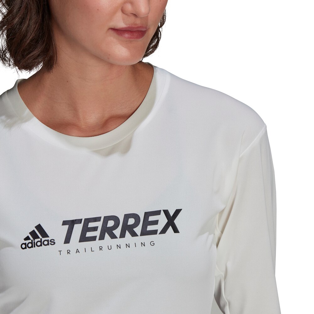 Adidas Terrex Primeblue Trail Langermet Treningstrøye Dame Hvit