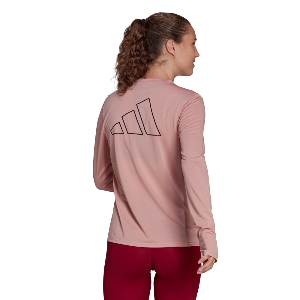 Adidas Run Icon Langermet Treningstrøye Dame Rosa