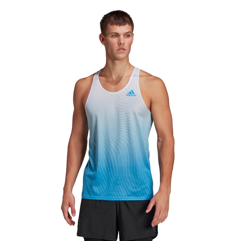 Adidas Adizero Singlet Herre Blå/Hvit