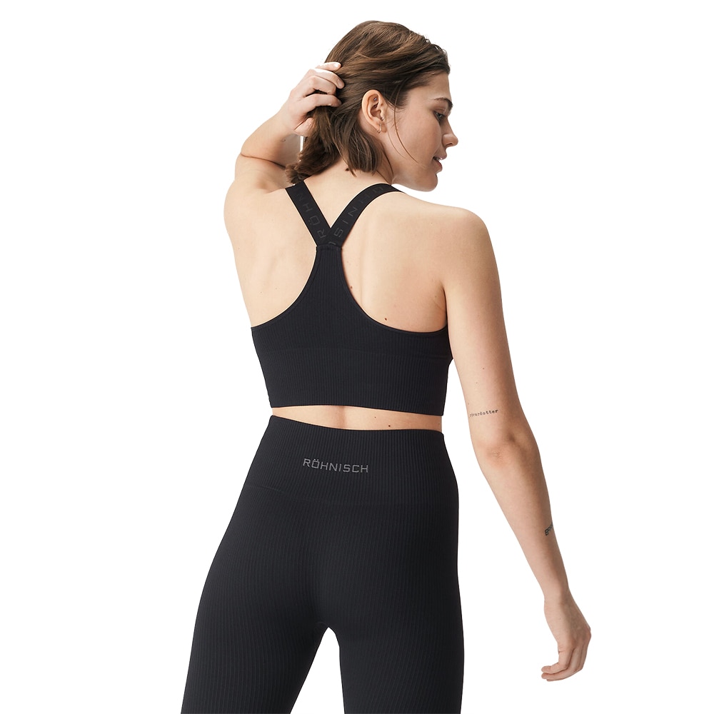 Röhnisch Seamless Rib Sports-BH Dame Sort