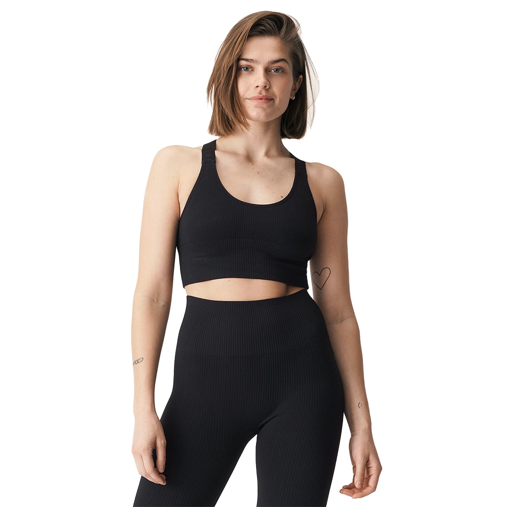 Röhnisch Seamless Rib Sports-BH Dame Sort