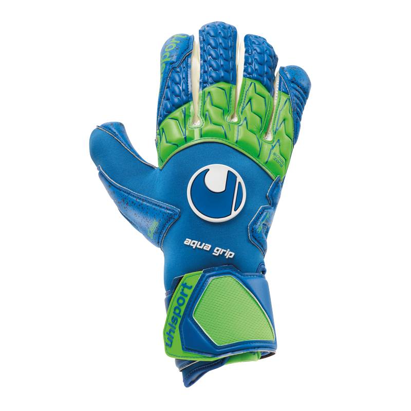 Uhlsport Aquagrip HN Keeperhansker Blå/Grønn