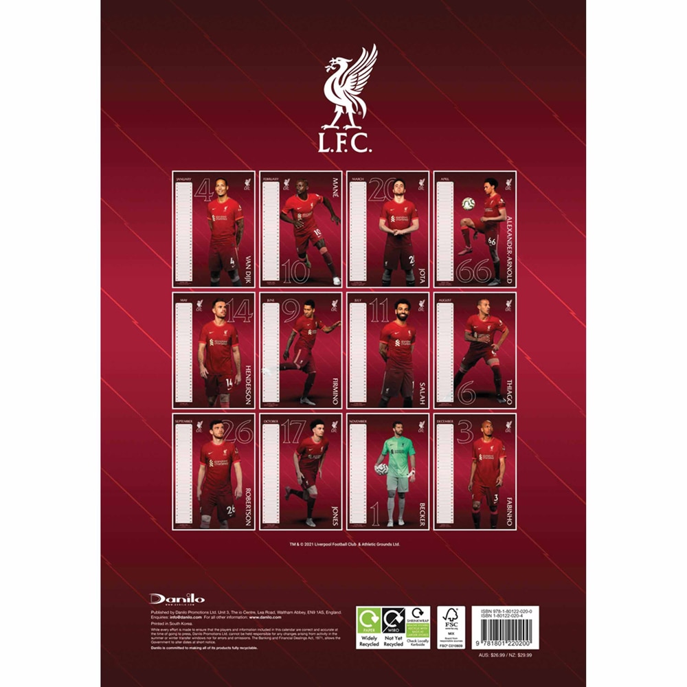Official Product Liverpool FC Kalender 2022