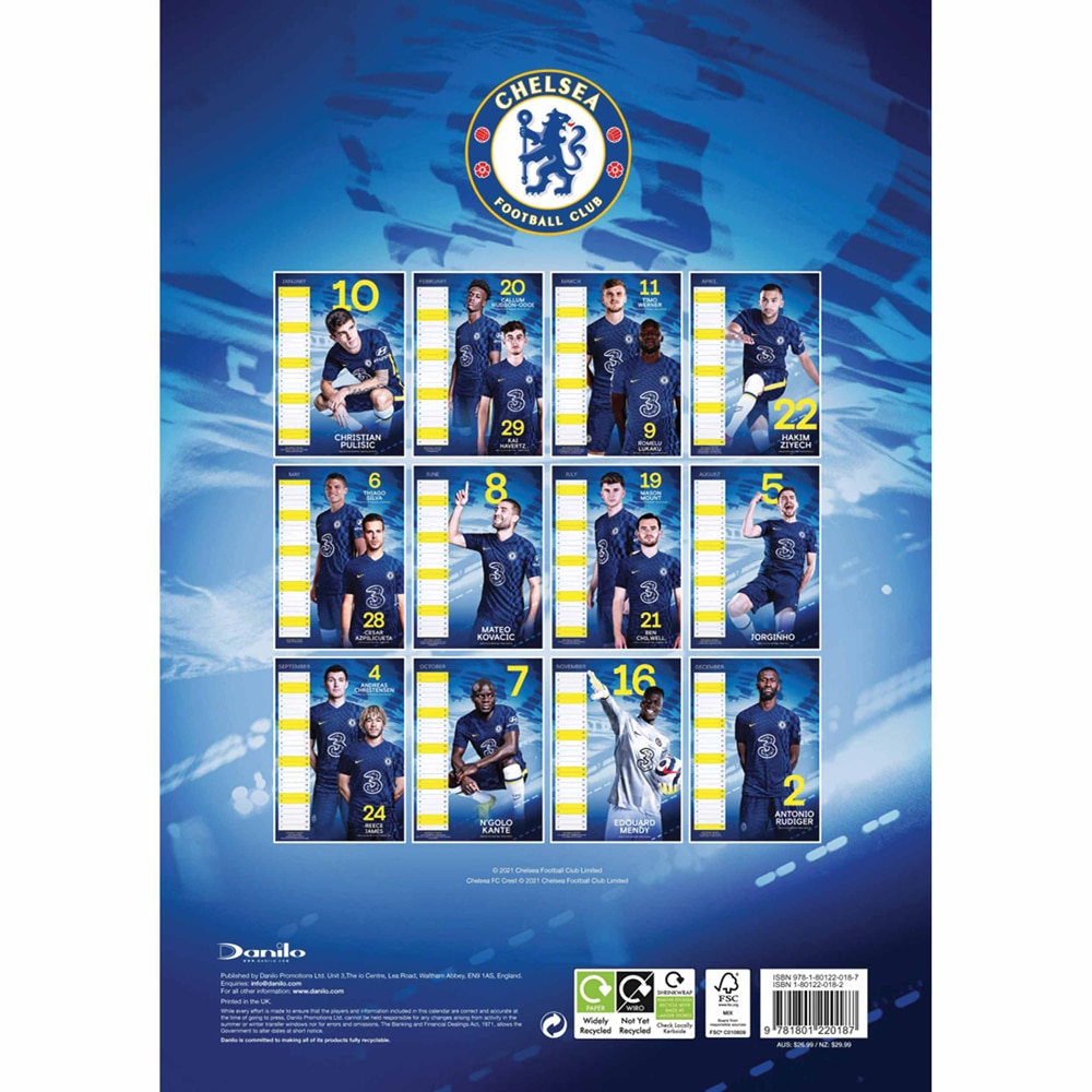Official Product Chelsea Kalender 2022