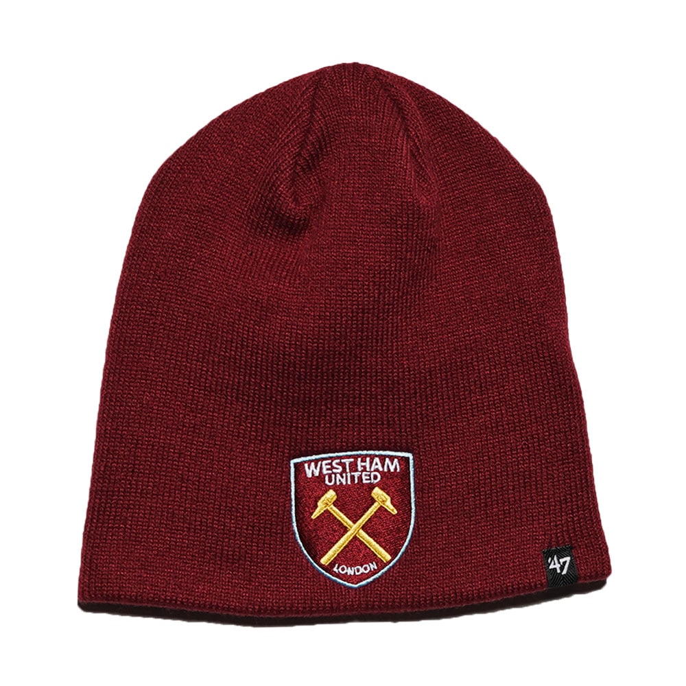 47 West Ham Beanie Lue Burgunder