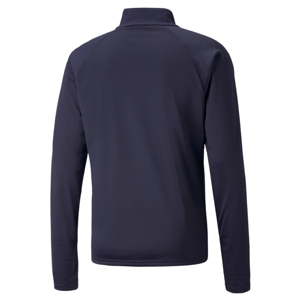 Puma teamLIGA 1/4 Zip Fotballgenser Marine