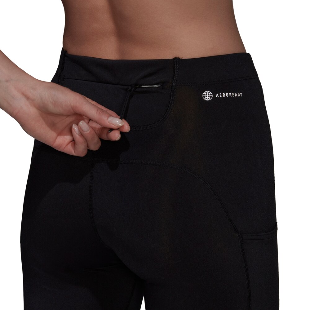 Adidas Run Fast Shine Tights Dame Sort