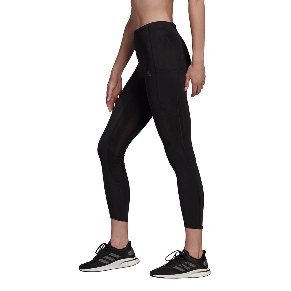 Adidas Run Fast Shine Tights Dame Sort