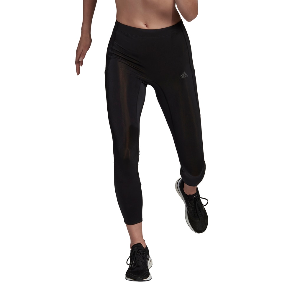 Adidas Run Fast Shine Tights Dame Sort