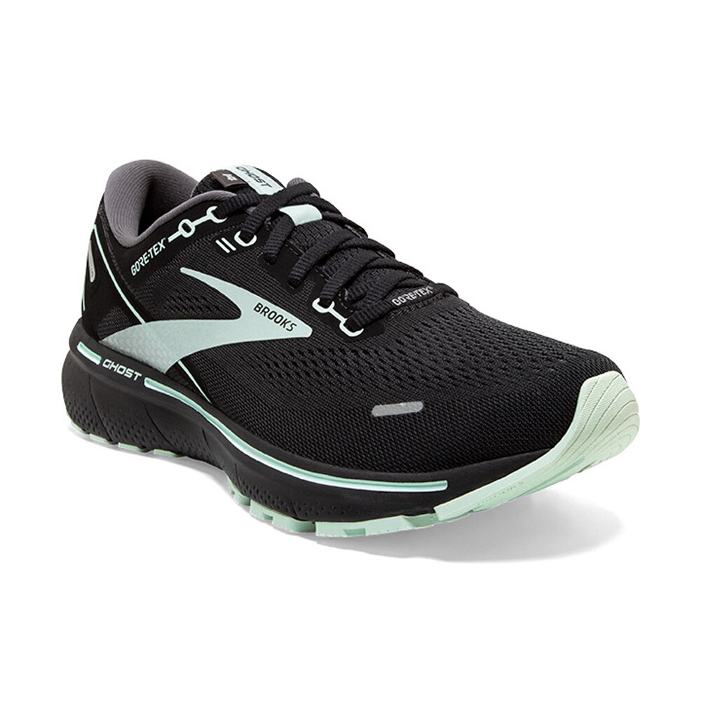 Brooks Ghost 14 GTX Joggesko Dame Sort/Turkis