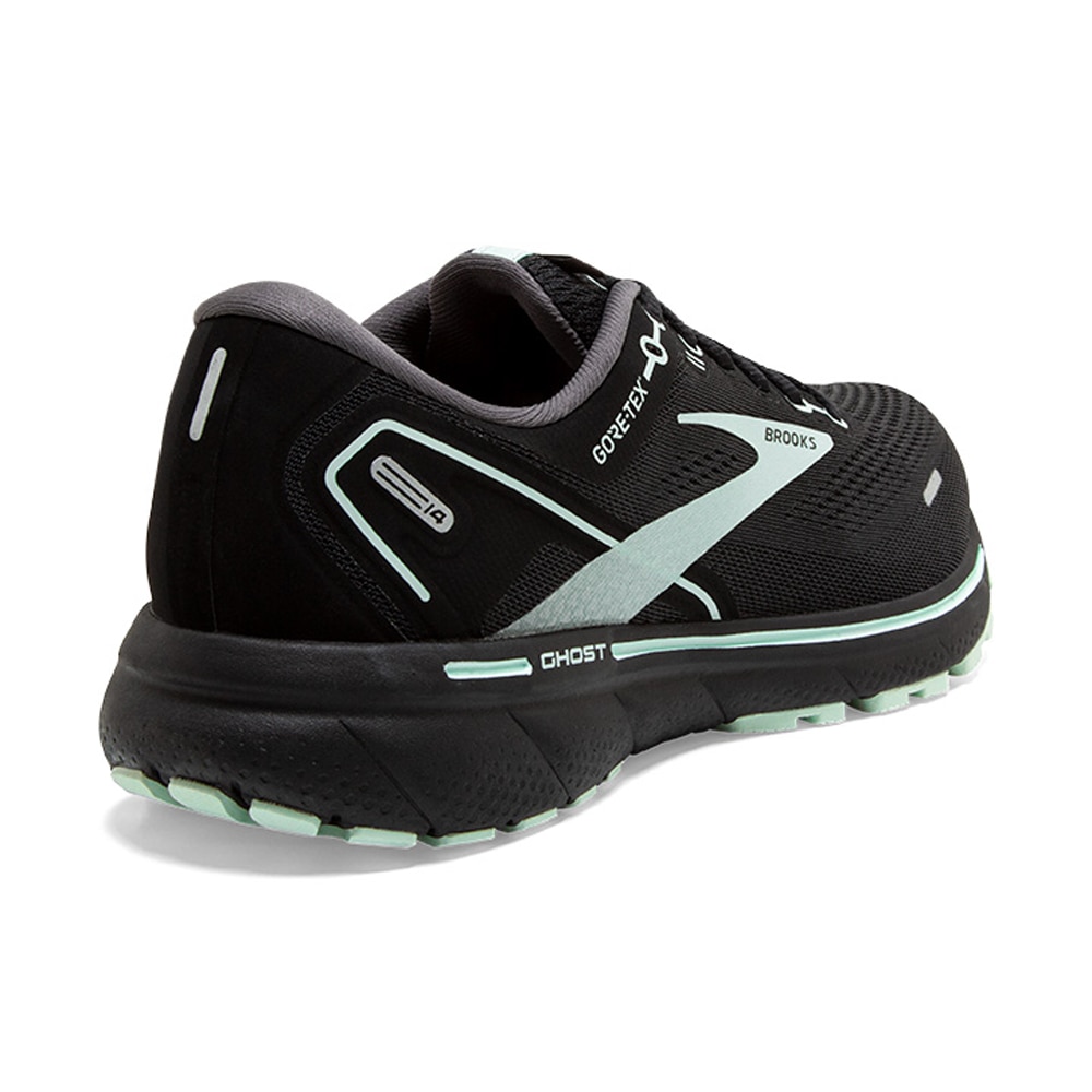 Brooks Ghost 14 GTX Joggesko Dame Sort/Turkis