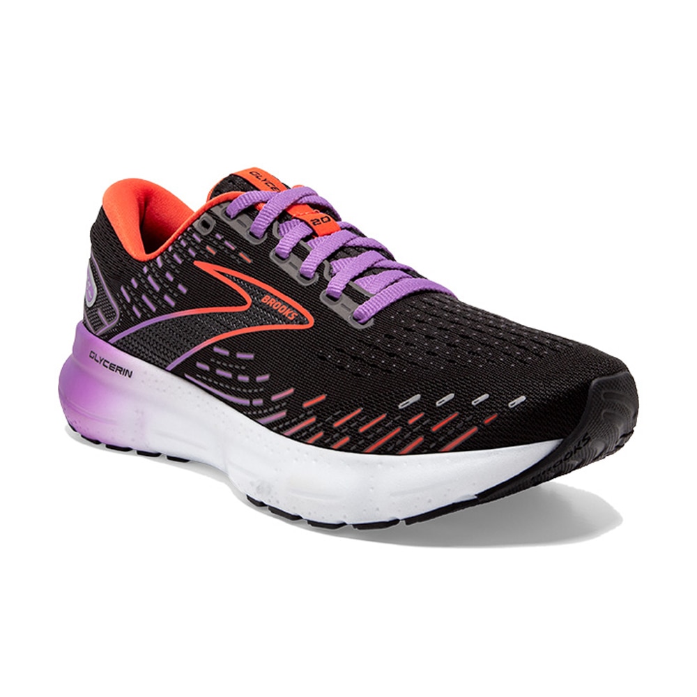 Brooks Glycerin 20 Joggesko Dame Sort/Lilla