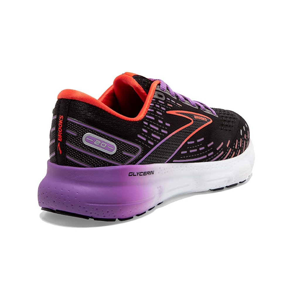 Brooks Glycerin 20 Joggesko Dame Sort/Lilla