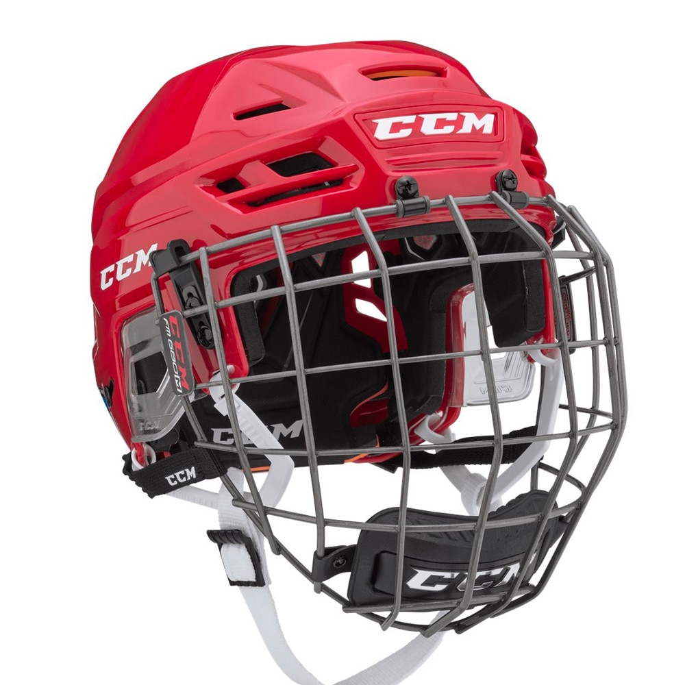 Ccm Tacks 710 Combo Hockeyhjelm Rød