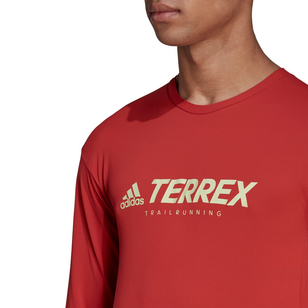 Adidas Terrex Trail Langermet Trøye Herre Rød