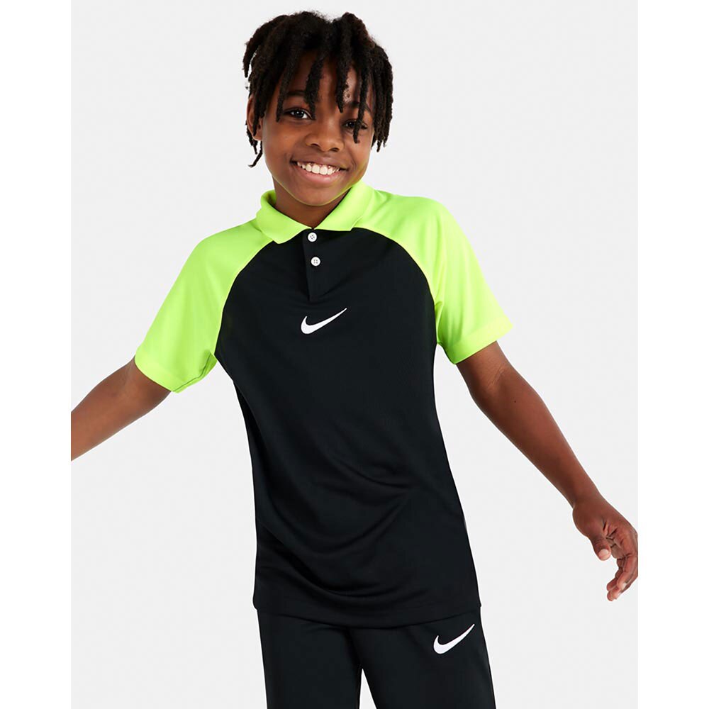 Nike Academy Polo T-Skjorte Barn Sort/Volt