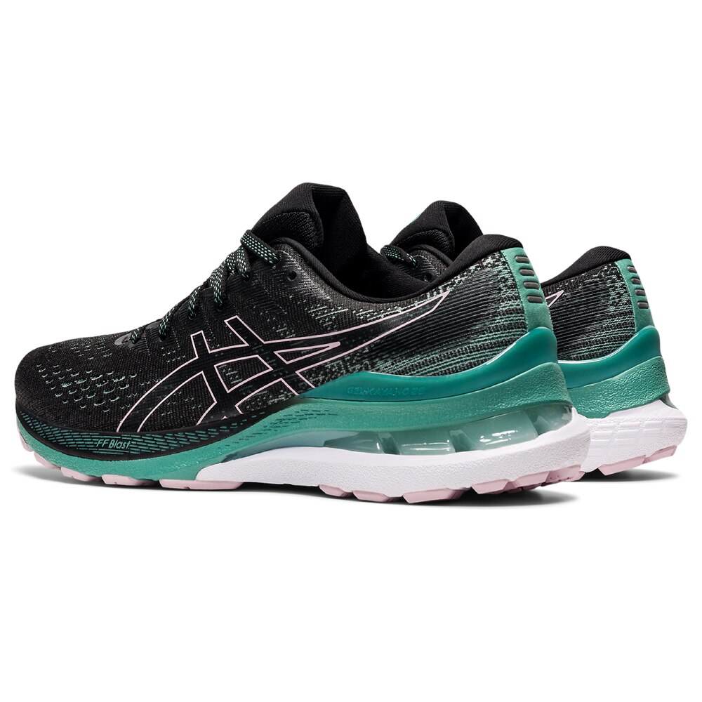 Asics Gel-Kayano 28 Joggesko Dame Sort/Grønn/Turkis
