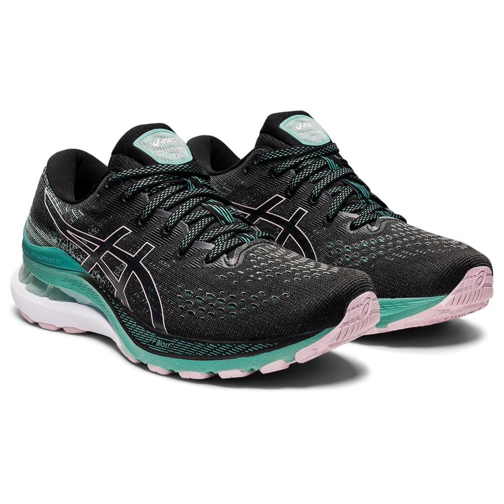 Asics Gel-Kayano 28 Joggesko Dame Sort/Grønn/Turkis