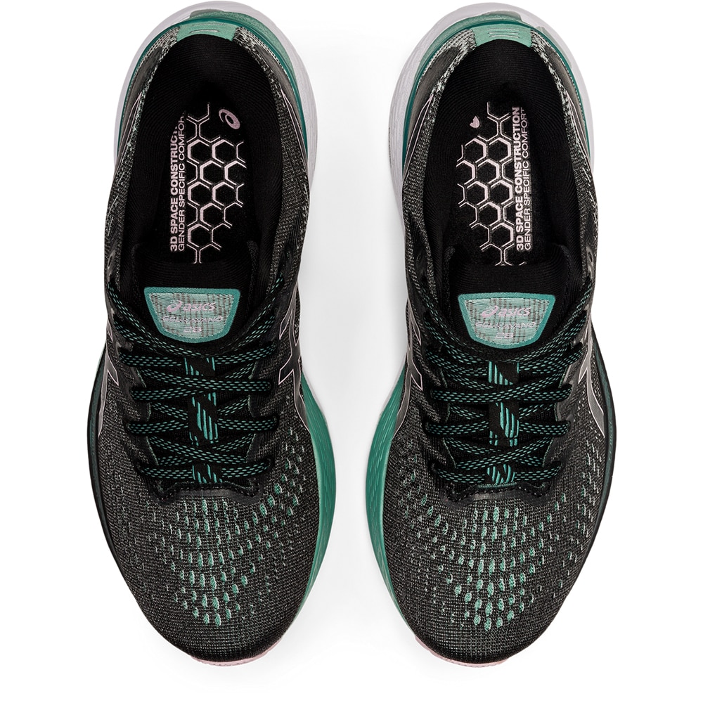 Asics Gel-Kayano 28 Joggesko Dame Sort/Grønn/Turkis