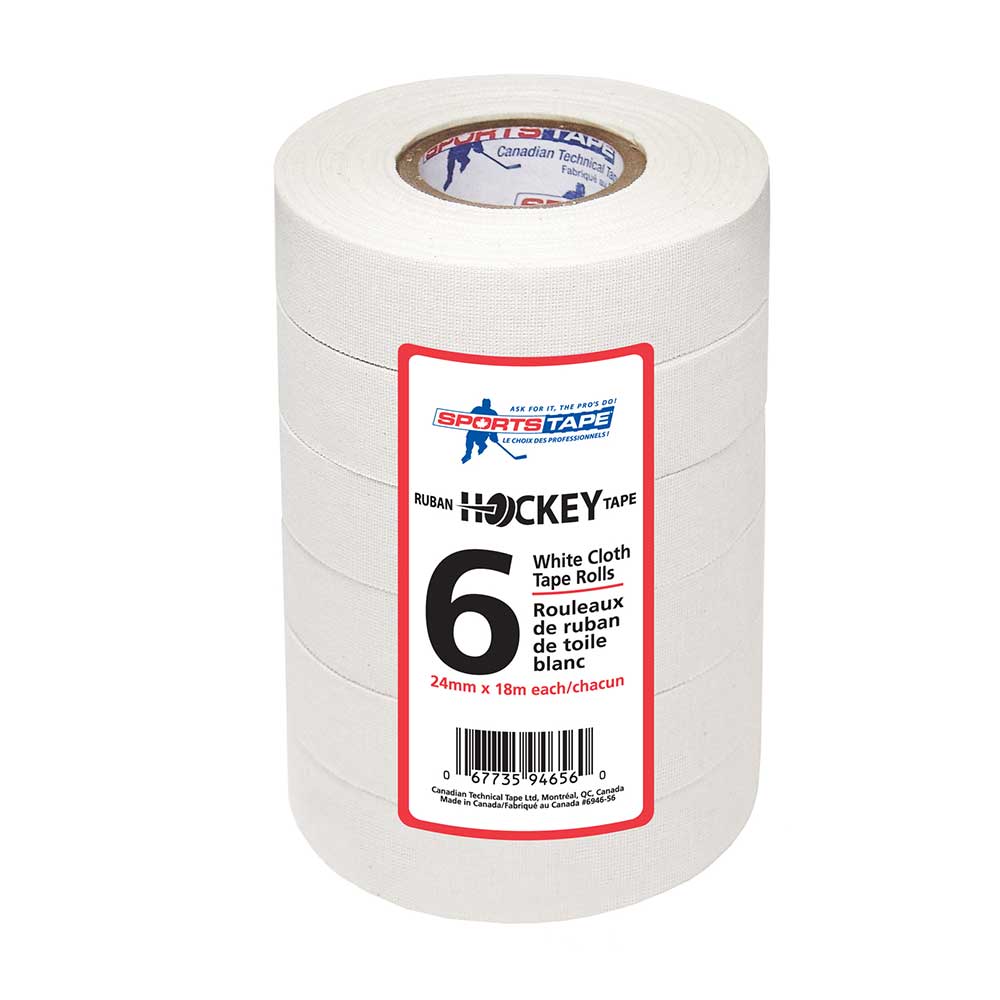 Sportstape Tekstiltape Hockey Smal Hvit 6-pack