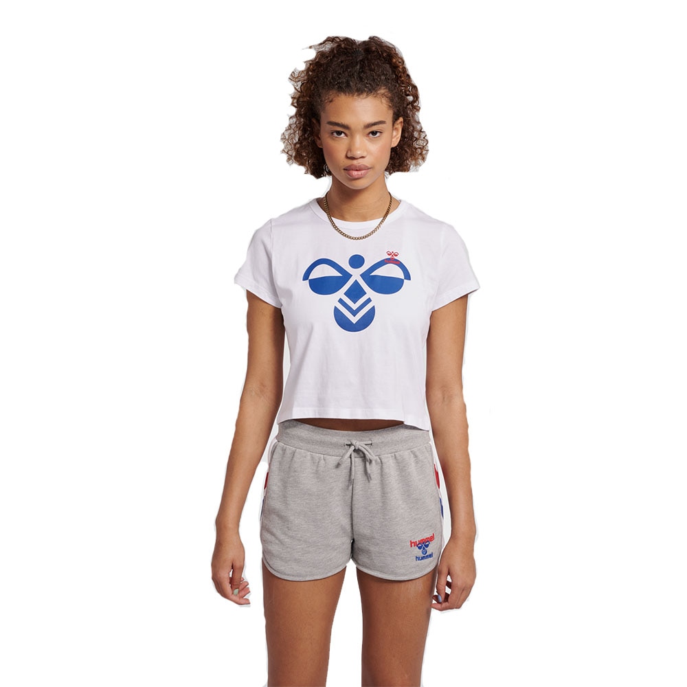 Hummel Texas Cropped T-Skjorte Dame Hvit