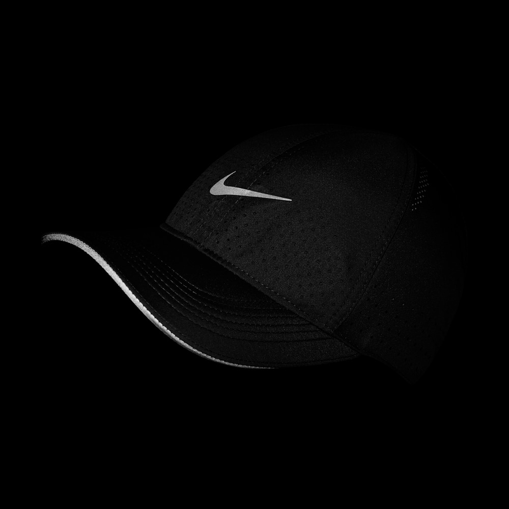 Nike U NK Dri-Fit Aerobill FTHLT Ferforert Løpecaps Sort 