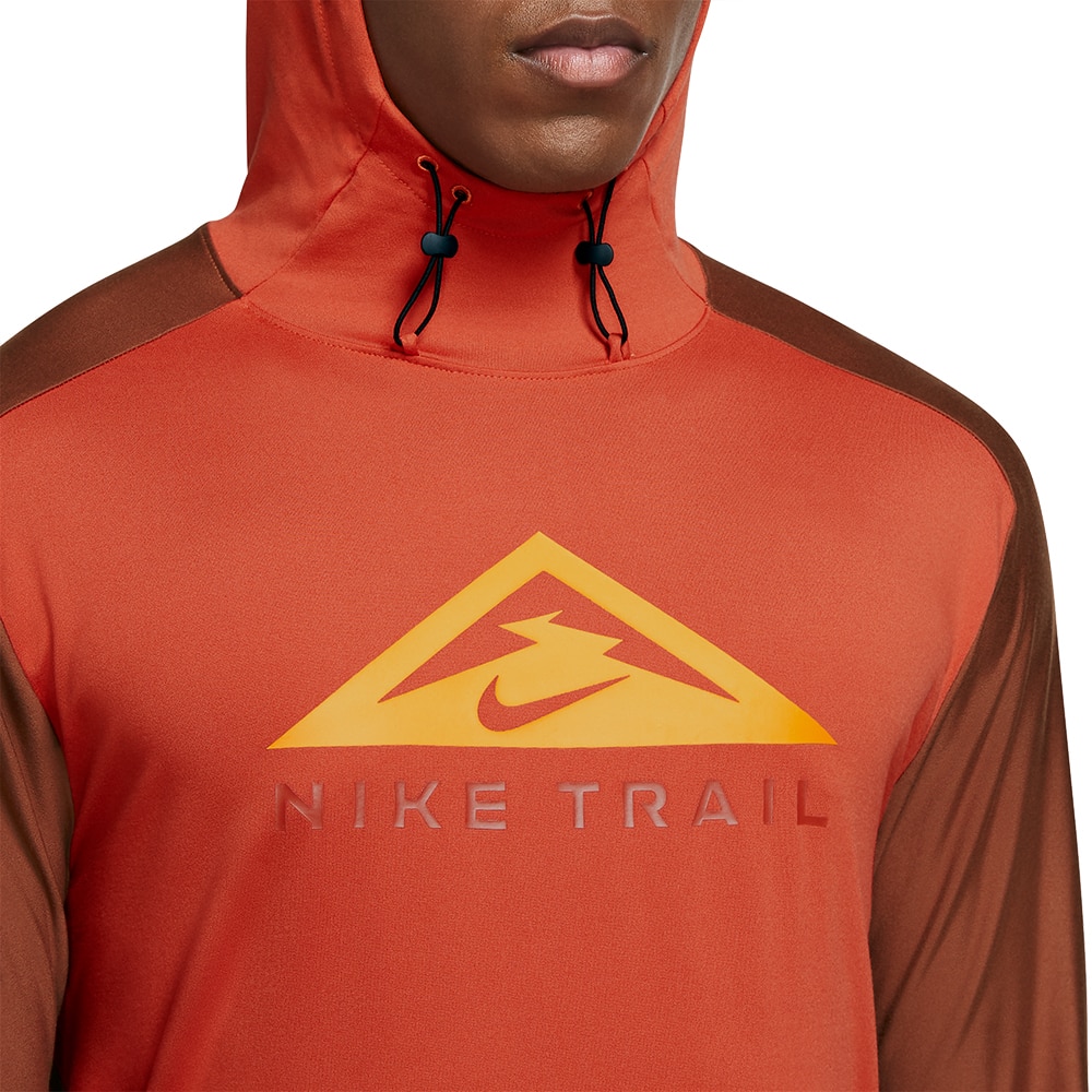 Nike Dri-Fit Trail Langermet Trøye Herre Rød/Oransje